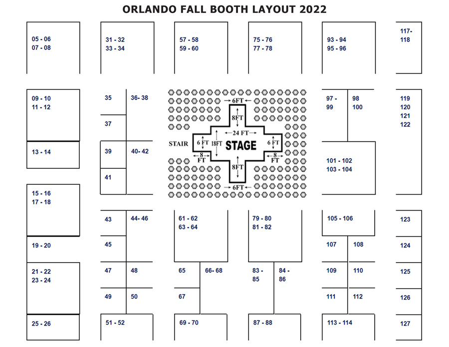 Orlando Fall Booth Layout 2022